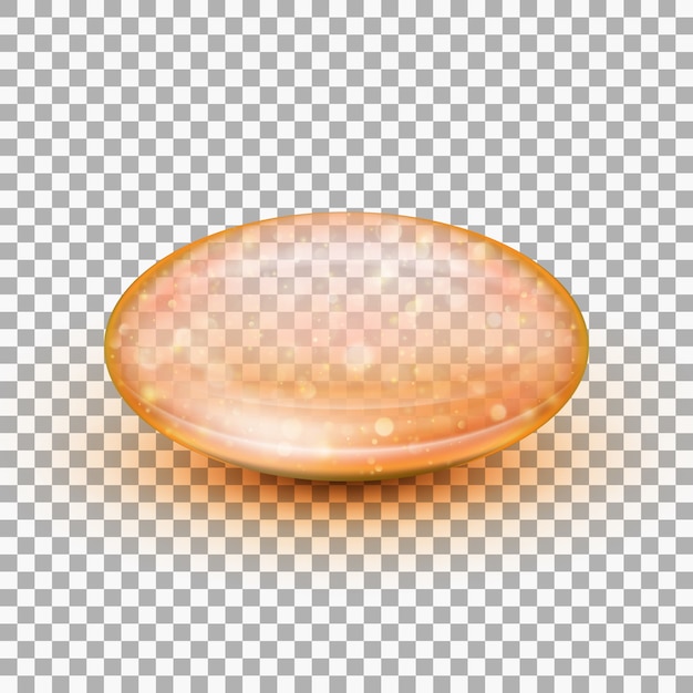 Vector transparent soft gel capsule.