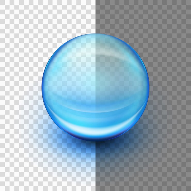 Vector transparent soft gel capsule.