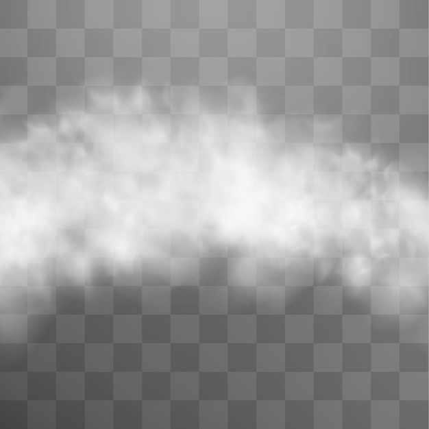 Transparent special effect. white cloud, fog or smog.