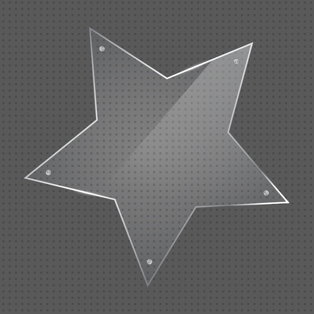 Vector transparent star