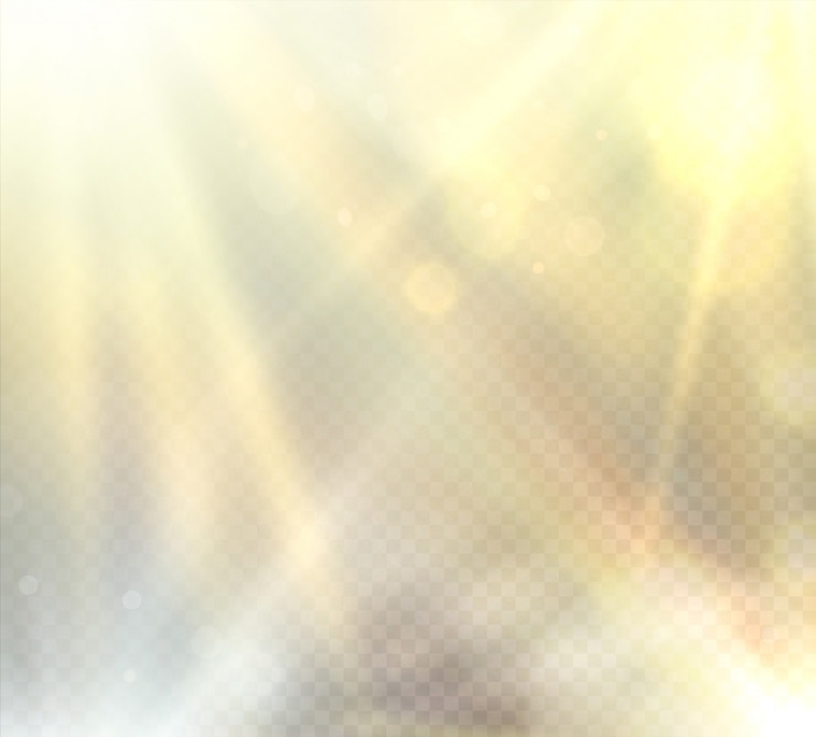 Vector transparent sunlight flare light effect