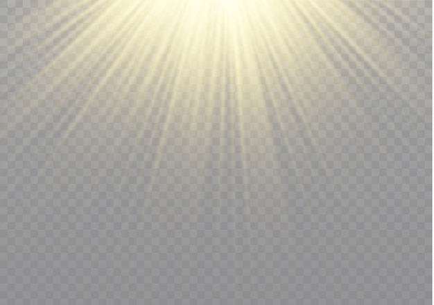 Transparent sunlight flash light effect
