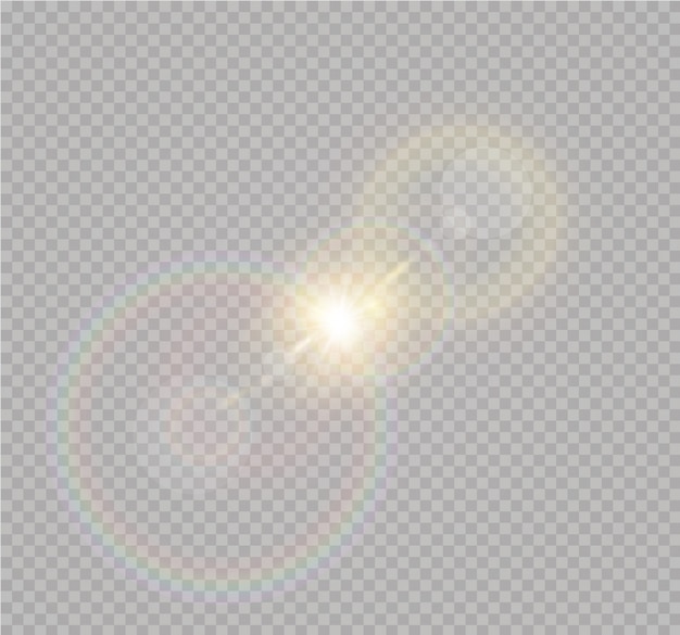 transparent sunlight special lens flare light effect.