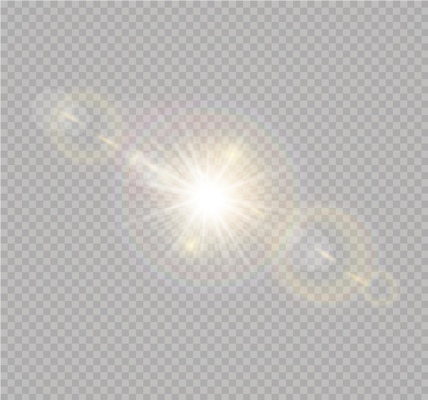 transparent sunlight special lens flare light effect.