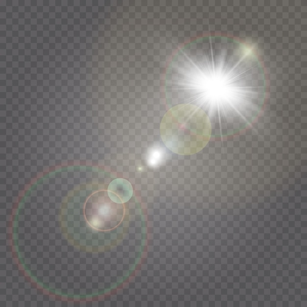 Luce del sole trasparente speciale effetto riflesso lente.