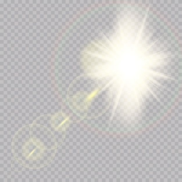 transparent sunlight special lens flare light effect.