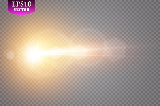 Transparent sunlight special lens flare light effect