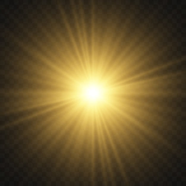 Vector transparent sunlight