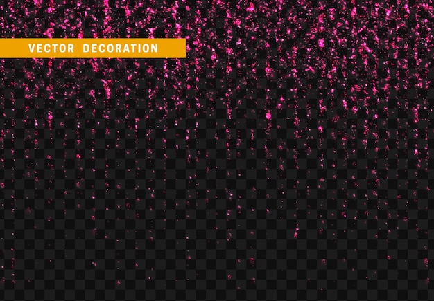 Transparent vector light effect pink. Glitter particles, Bright design element