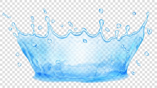 Vector transparent water crown