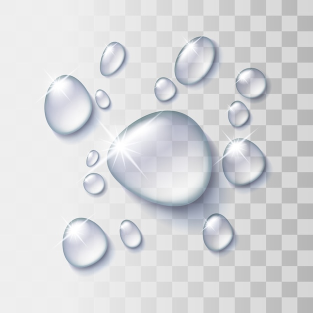 Vector transparent water drop