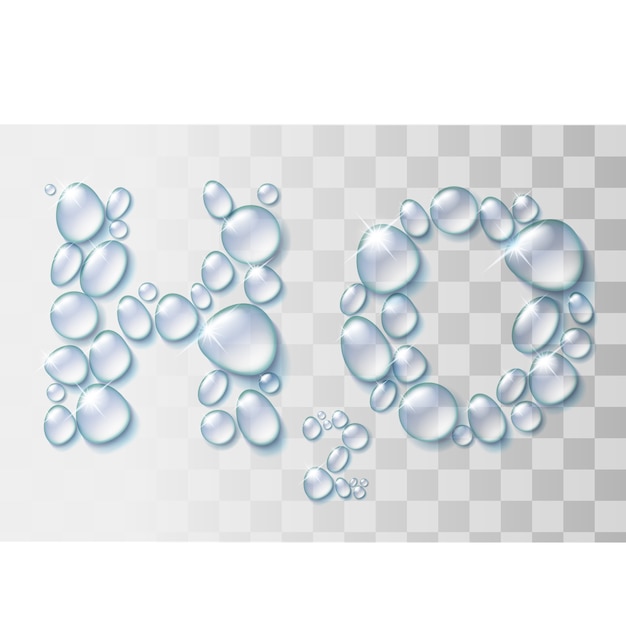 Transparent water drops shape.  illustration