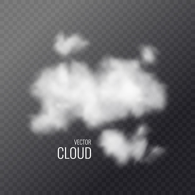 Vector transparent white cloud