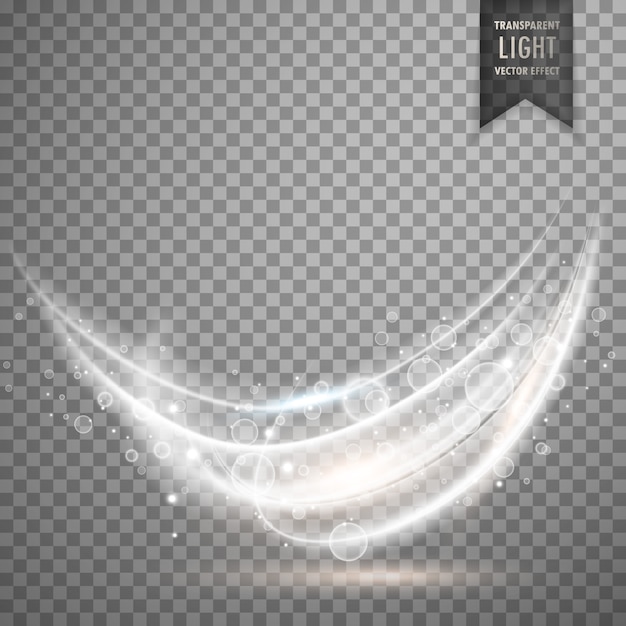 Sfondo trasparente effetto luce bianca Vettore Premium