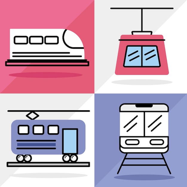 Transport clipart set