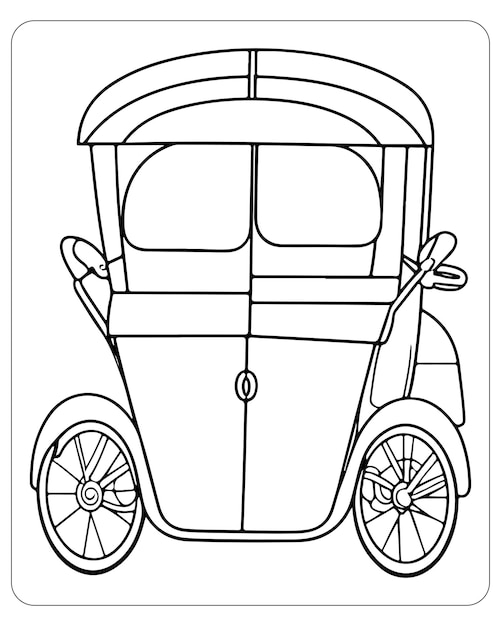 Transport coloring pages for kids