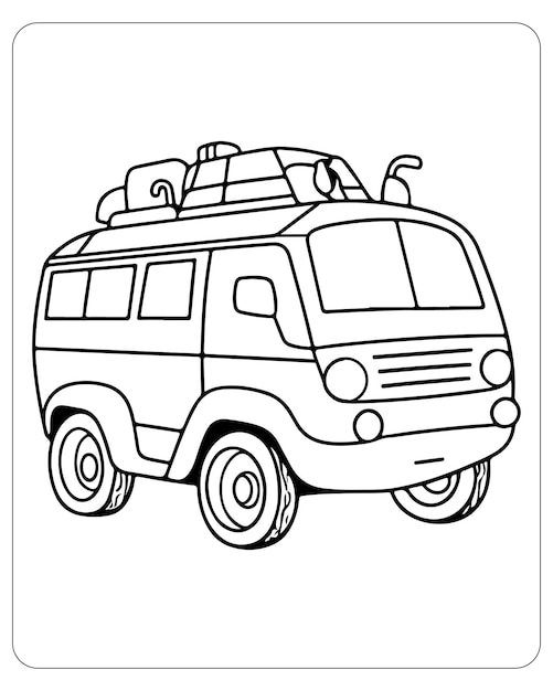 Transport coloring pages for kids