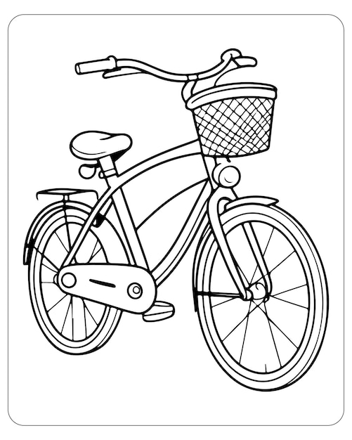 Vector transport coloring pages for kids