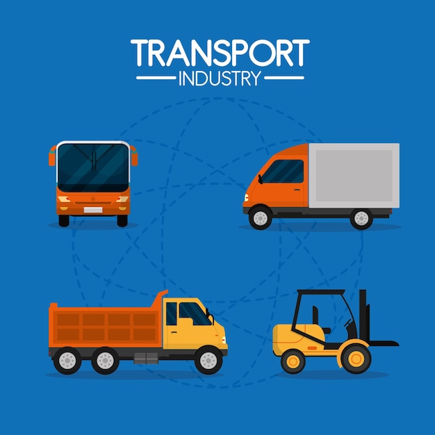 Vector transport en logistieke industrie concept