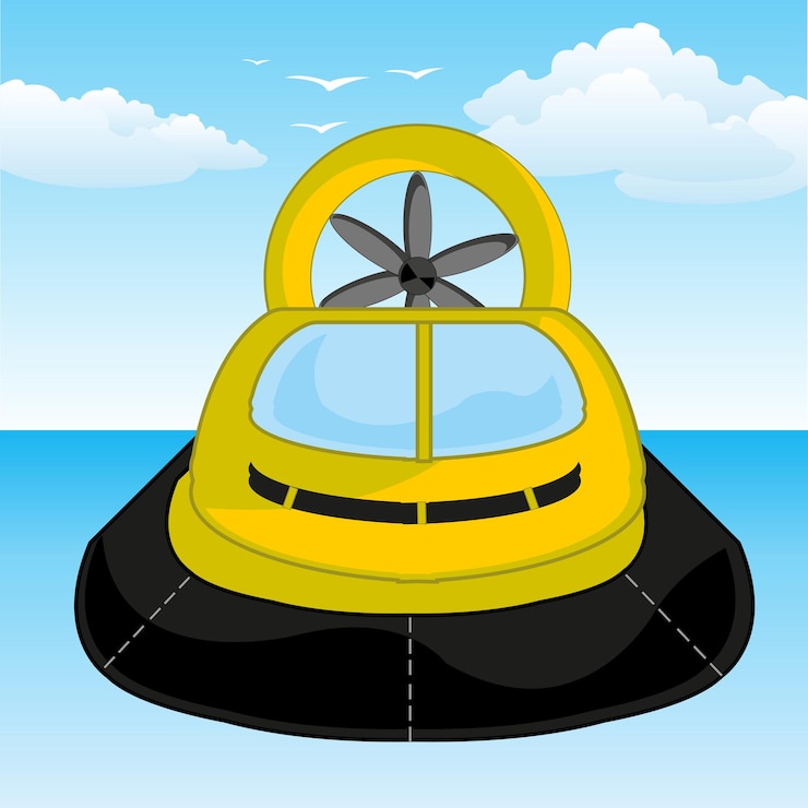 Vector transport facility on air pillow in ocean