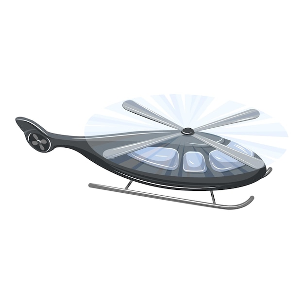 Вектор Иконка транспортного вертолета мультфильм векторной иконки транспортного вертолета для веб-дизайна изолирован
