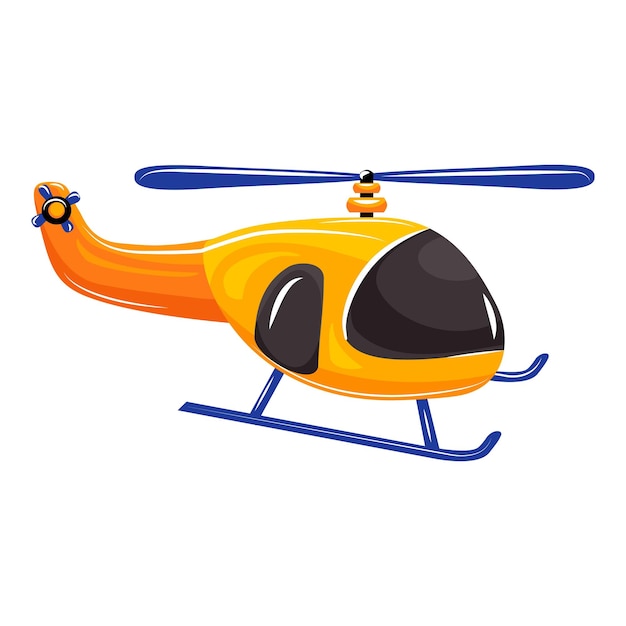 Vettore icona dell'elicottero da trasporto cartoon di icona vettoriale dell'elicottero da trasporto per il web design isolato
