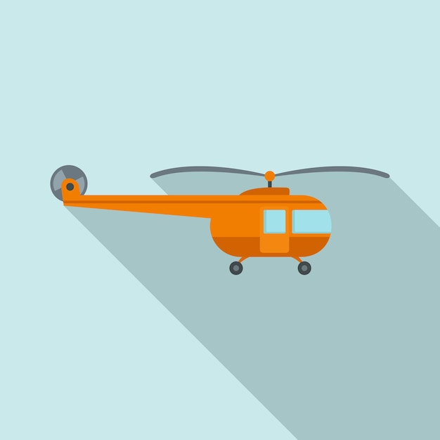 Transport helicopter icon Flat illustration of transport helicopter vector icon for web design