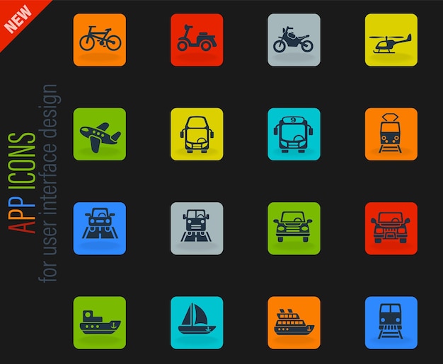 Транспорт Icon Set