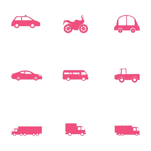 transport icons collection