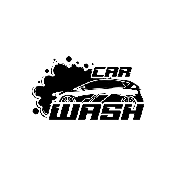 Vector transport logo design car wash solution