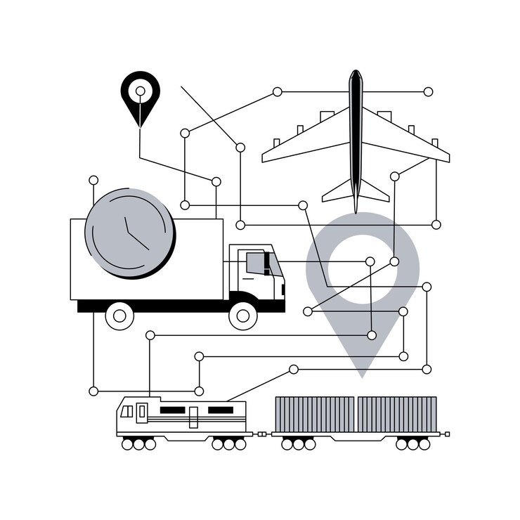 Vector transport network abstract concept vector illustration