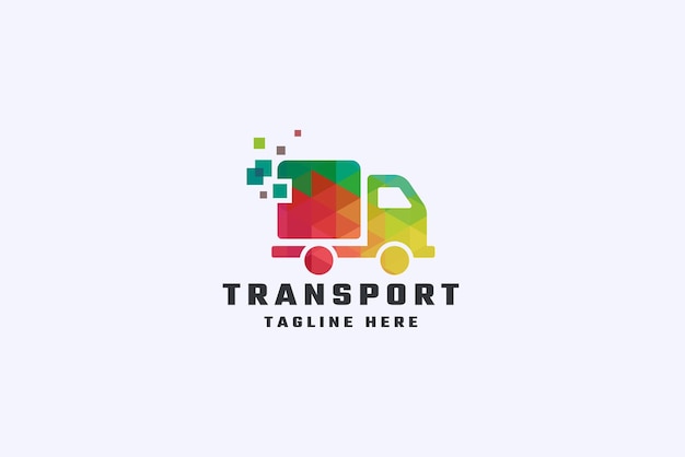 Vettore modello del logo di transport pro