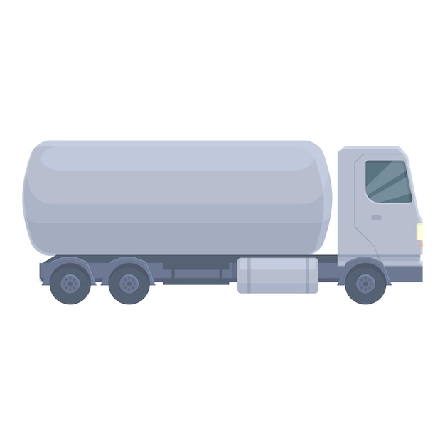 Transport tanker pictogram cartoon vector Benzine vrachtwagen Chemische tank