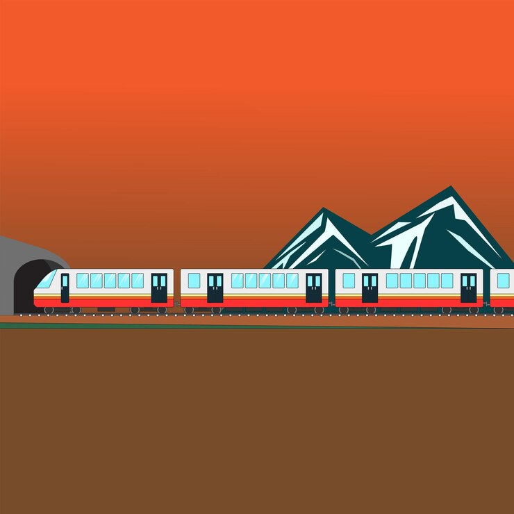 Vector transport train for trafeling with background