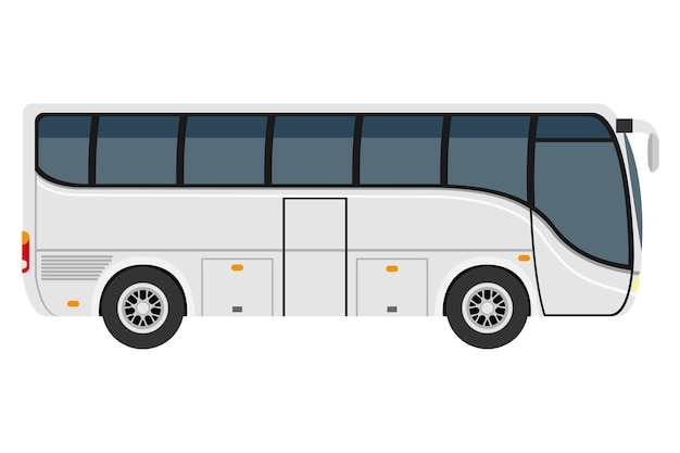 Transport for the transportation of goods or passengers flat icon vector illustration