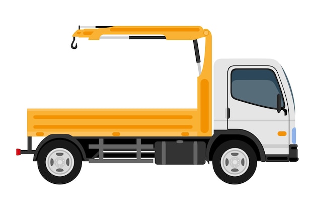 Transport for the transportation of goods or passengers flat icon vector illustration