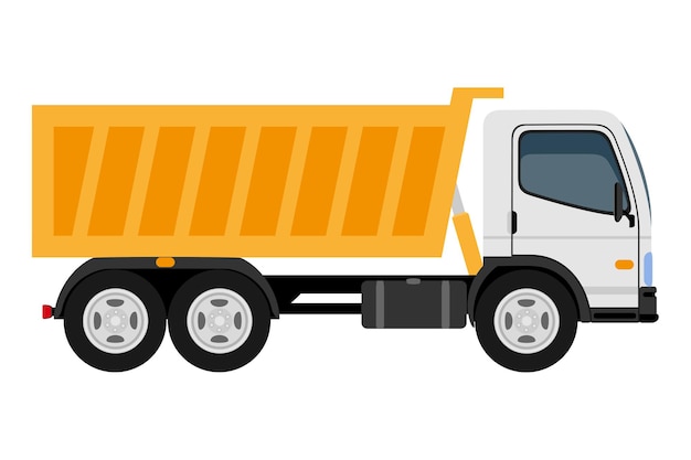 Транспорт для перевозки грузов или пассажиров с плоской иконкой векторной иллюстрации