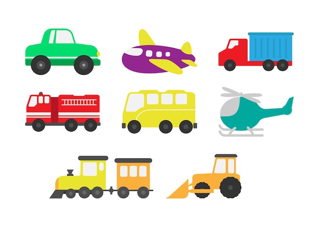 Transport voertuig clipart illustratie pictogram ontwerpsjabloon