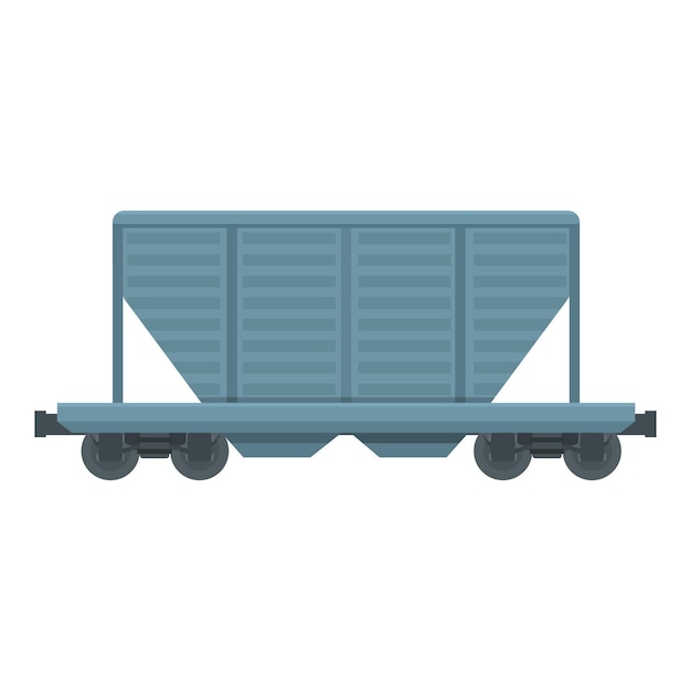 Вектор Транспортный вагон иконка мультяшный вектор грузовой поезд транспортировка угля