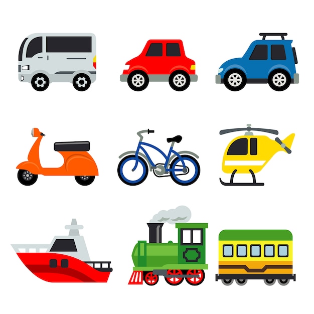 Vector transportation car vehicles transport illustration