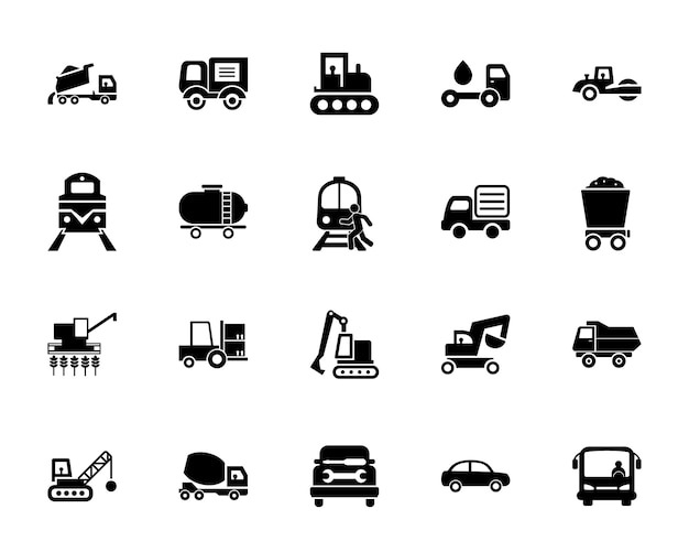 Set di icone di trasporto