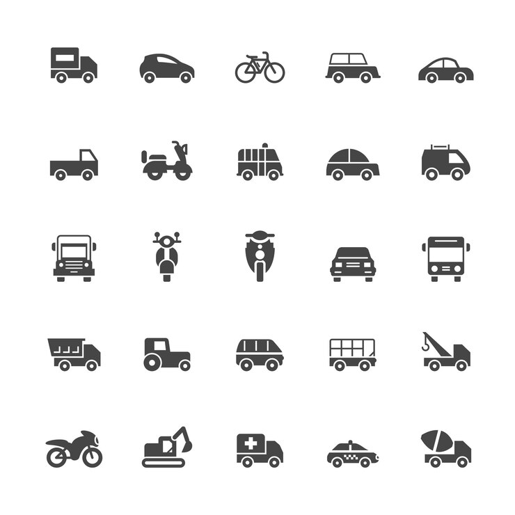 Vector transportation icon set