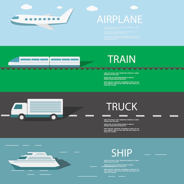 Vector transportation infographics