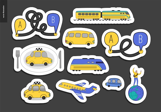 Transportation stickers