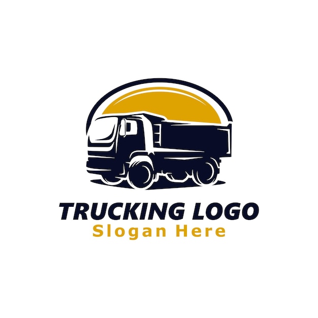 Transportation Truck Logo Template Design Illustration