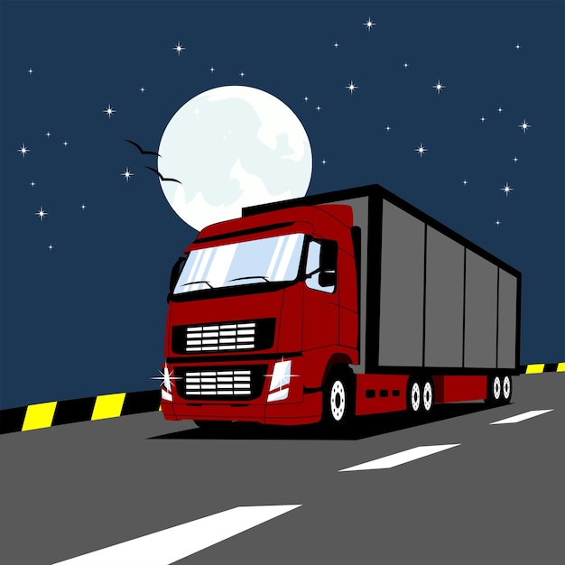 transporter truck vector design