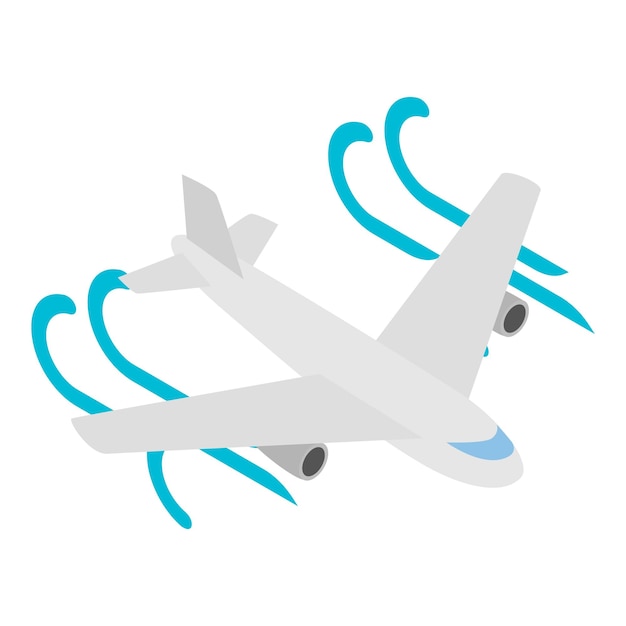 Transportvliegtuigen pictogram isometrische vector moderne straalvliegtuig vliegen in de luchtstroom vliegtuig vliegtuig luchtvaart luchtvervoer