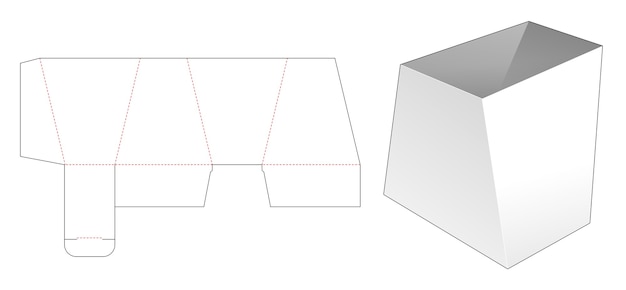 Trapeziumvormige kom gestanst sjabloon