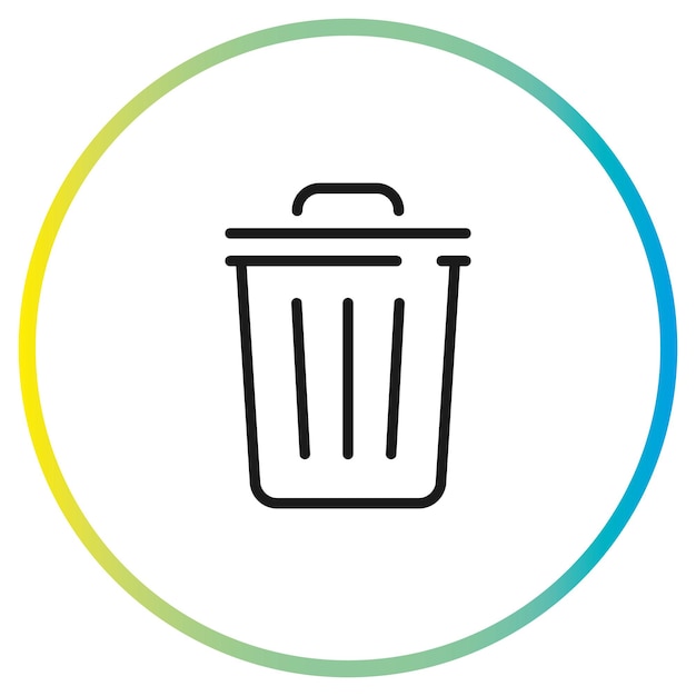 trash bin icon vector