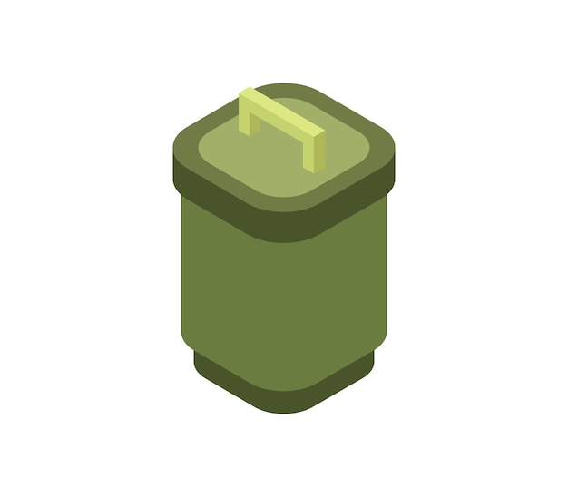 Trash bin isometric